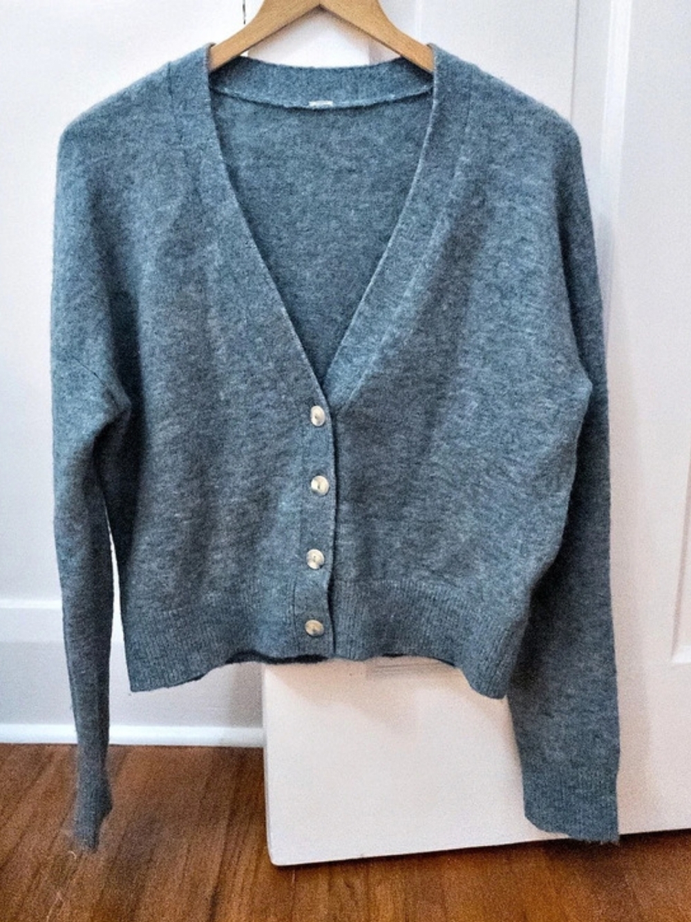 Teal V-Neck Cardigan